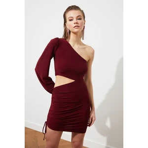 Trendyol Claret Red Sleeve Detailed Dress