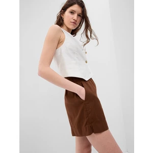 GAP Linen Shorts with Elasticated Waistband - Women