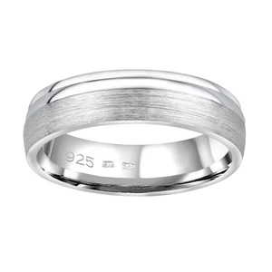 Silvego Snubný strieborný prsteň Amora pre mužov aj ženy QRALP130M 52 mm