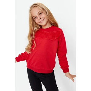 Trendyol Sweatshirt - Red - Regular fit