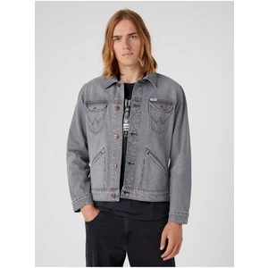 Wrangler Icons Grey Mens Denim Jacket - Men