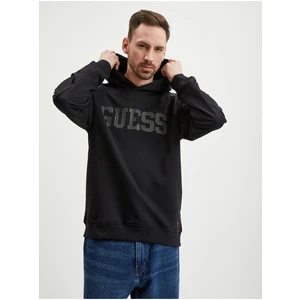 Black Mens Hoodie Guess Beau - Men