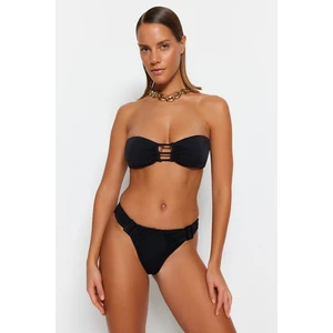 Trendyol Black Accessorized Regular Leg Bikini Bottoms