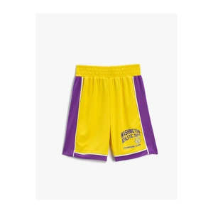 Koton Basketball Shorts with Elastic Waist Printed