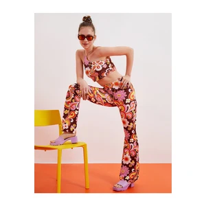 Koton Flared Floral Trousers