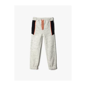 Koton Basic Jogger Sweatpants With Tie Waist Color Contrast.