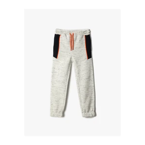 Koton Basic Jogger Sweatpants With Tie Waist Color Contrast.