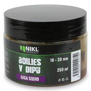 Nikl boilies v dipu 250 g 18/20 mm - giga squid