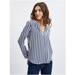 Orsay Dark Blue Ladies Striped Blouse - Ladies