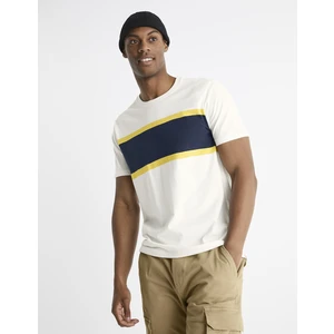 Celio Cotton T-Shirt Beroad with stripe - Men