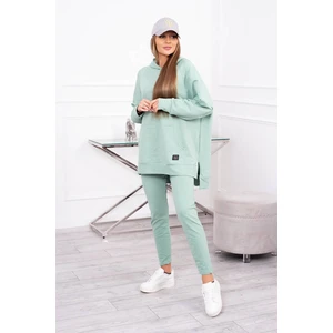 Set with sweatshirt dark mint