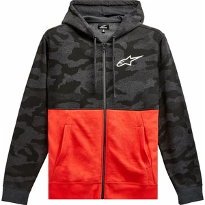 Alpinestars Camo Block Hood Charcoal Heather/Warm Red 2XL Hanorac