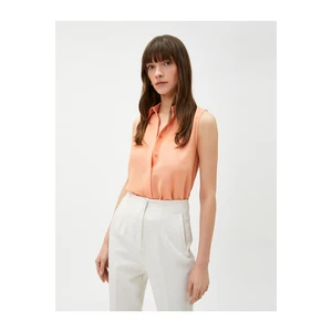 Koton Sleeveless Shirt with Hidden Buttons