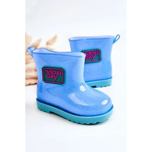 Children's brocade galoshes blue Rain