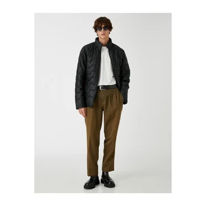 Koton Quilted Coat Standing Collar, Pocket Detailed Waterproof.
