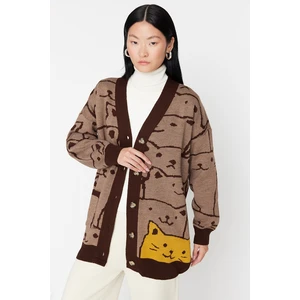 Trendyol Cardigan - Brown - Relaxed fit