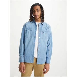 Levi's Světle modrá pánská džínová košile Levi's® Barstow Western Standard - Pánské