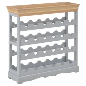Stojan na víno MDF Dekorhome Hnědá / šedá,Stojan na víno MDF Dekorhome Hnědá / šedá