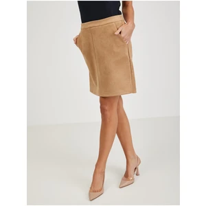 Light brown skirt for women in suede finish ORSAY - Ladies