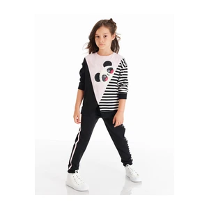 Komplet dziewczęcy Denokids CFF-20S1-075/Black, White, Pink