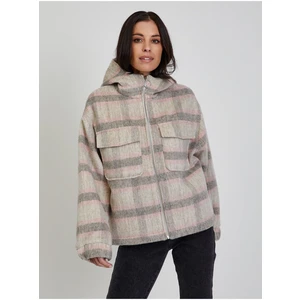 Pink-Grey Women's Plaid Jacket Tom Tailor Denim - Women