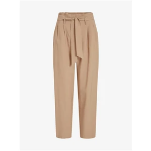 Beige ladies trousers VILA Kaya - Ladies