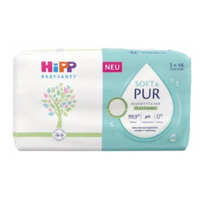Hipp Soft & Pur vlhčené čistiace obrúsky pre deti od narodenia 3x48 ks