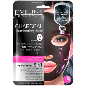 Eveline charcoal deeply moisturizing face sheet mask
