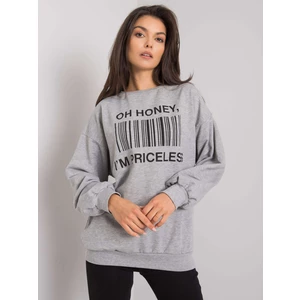 Gray sweatshirt with print
