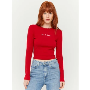 Red T-shirt with inscription TALLY WEiJL - Women