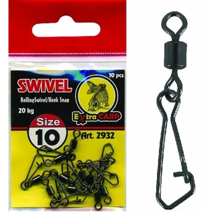 Extra carp obratlík s karabínkou 10ks v balení-veľ.12 nosnosť 17kg