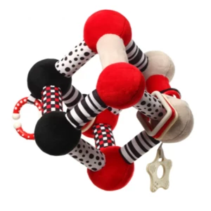 BABYONO Hračka edukačná plyšová Tiny Yoga Cube C - More Collection