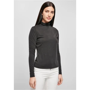 Women's modal turtleneck with long sleeves black
