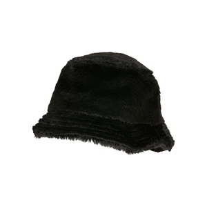Faux fur hat in black