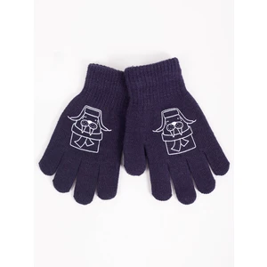 Yoclub Kids's Gloves RED-0012C-AA5A-019 Navy Blue