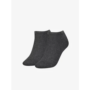 Set of two pairs of women's socks in dark gray Calvin Klein Un - Ladies