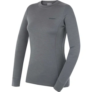 Women's merino sweatshirt HUSKY Aron L dk. grey green