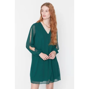 Trendyol Emerald Green Chiffon Dress