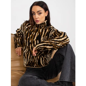 Beige lady's turtleneck with pattern