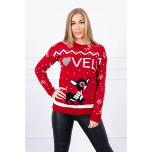 Christmas sweater with the inscription red