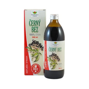 EkoMedica Czech Černý bez - 100% šťáva z černého bezu 500 ml