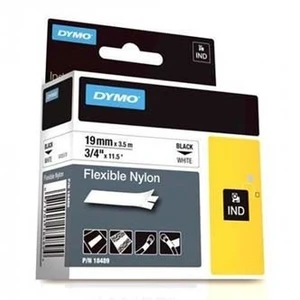 Dymo Rhino 18489, 19mm x 3.5m, černý tisk/bílý podklad, originální páska