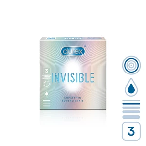 Durex Invisible Superthin kondomy 3 ks