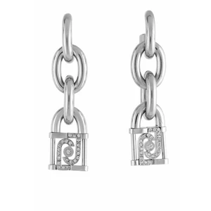 Liu.JO Luxusné oceľové náušnice s kryštálmi Chains LJ1674