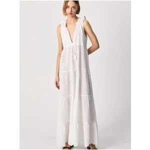 White Women's Maxi dress Pepe Jeans Nathan - Women