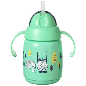 Tommee Tippee Superstar Straw Cup hrnek s brčkem pro děti 6m+ Green 300 ml