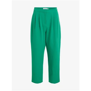 Green shortened trousers VILA Ashara - Women