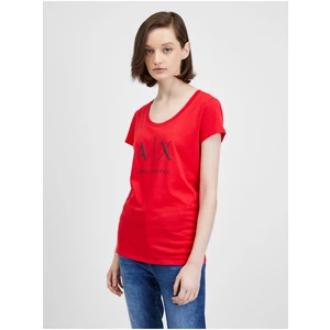 Red Women's T-Shirt Armani Exchange - Women