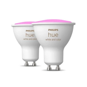 LED žárovka GU10 Philips Hue 2ks 4,3W (50W) White and Color Ambiance (2000-6500K/RGB) stmívatelná