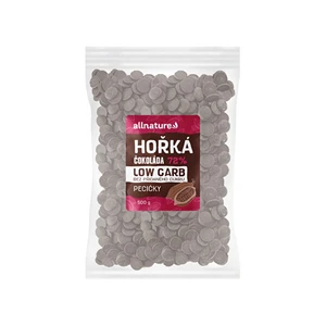 Allnature Horká čokoláda kôstky LOW CARB 500 g